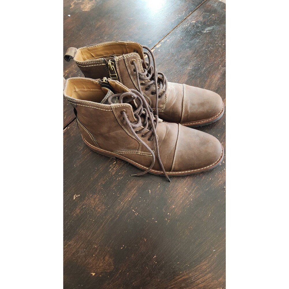 Dockers Mens Rawls Rugged Lace-up Synthetic Leather Lugged Sole Cap Toe Boot M11